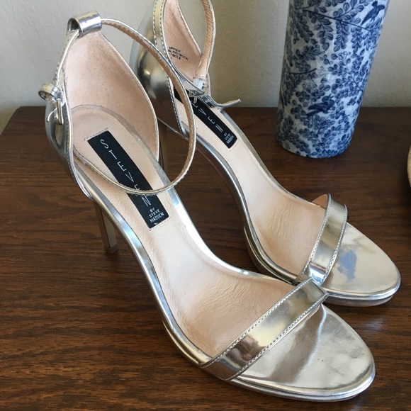 silver strappy heels steve madden